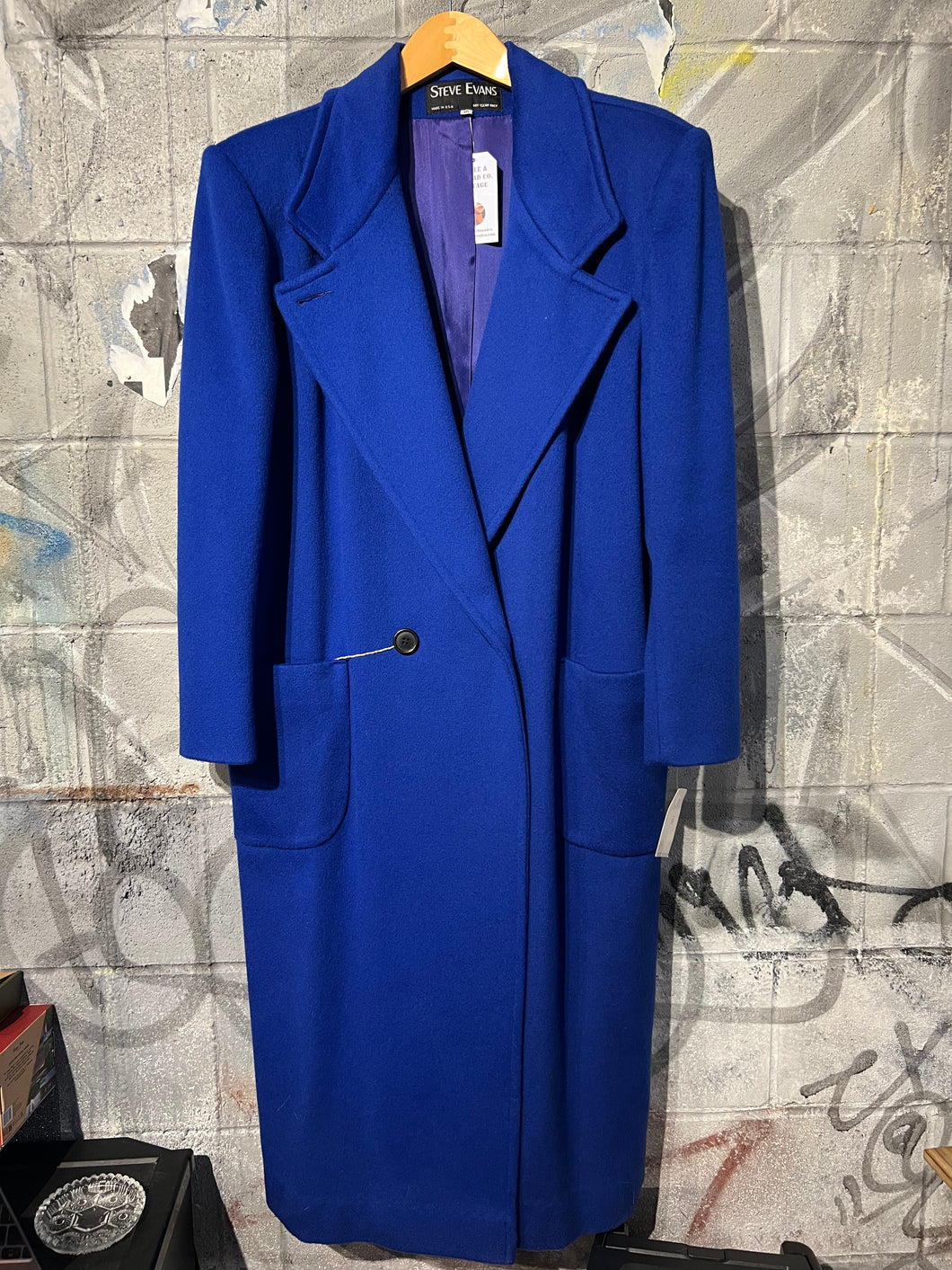 80's Vintage Navy Wool Pea Coat