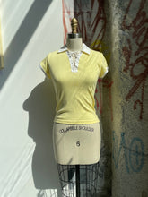 Load image into Gallery viewer, Yellow Tie Up Collared Shirt
