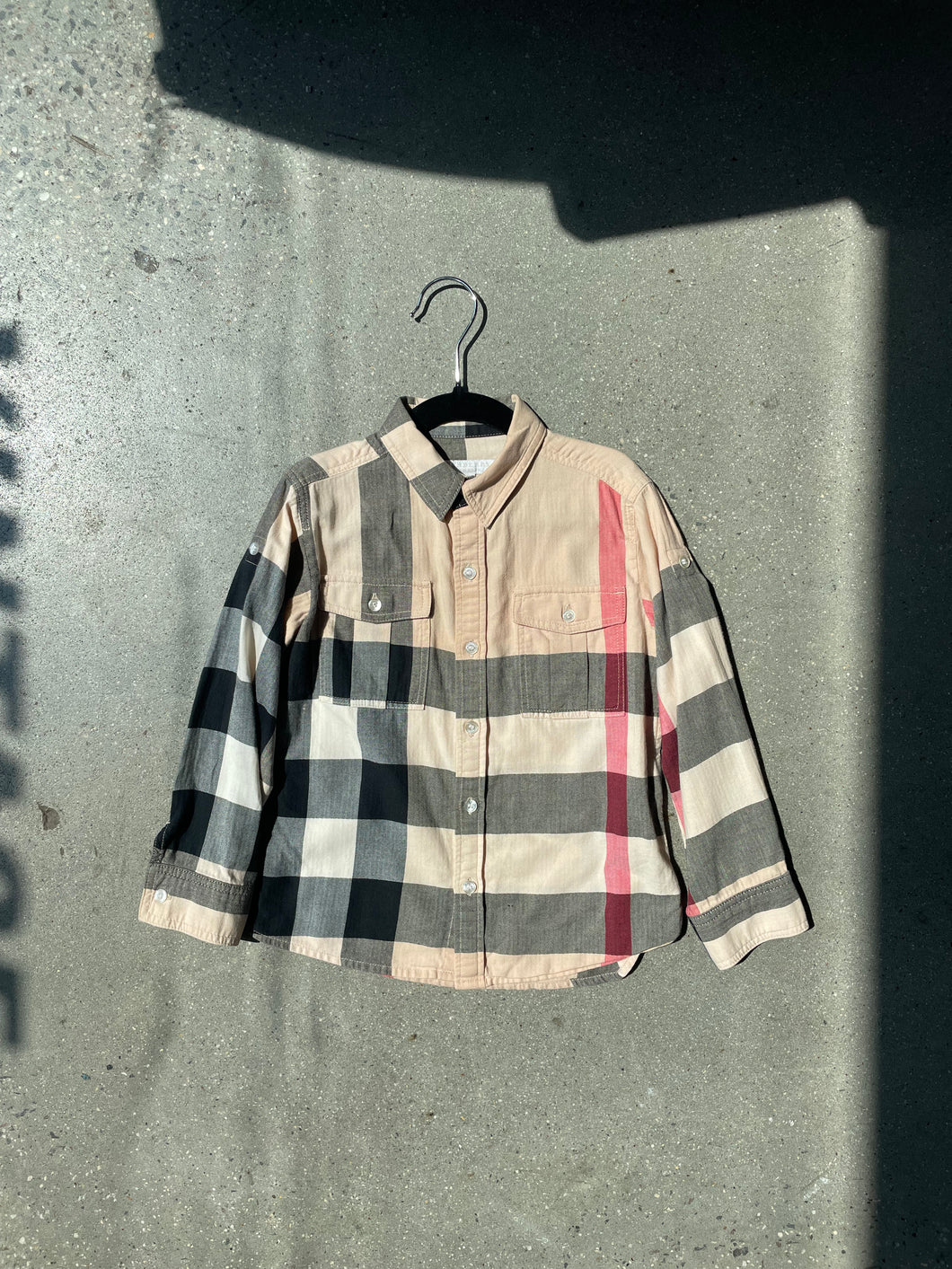 KIDS Vintage Plaid Button Downs Burberry