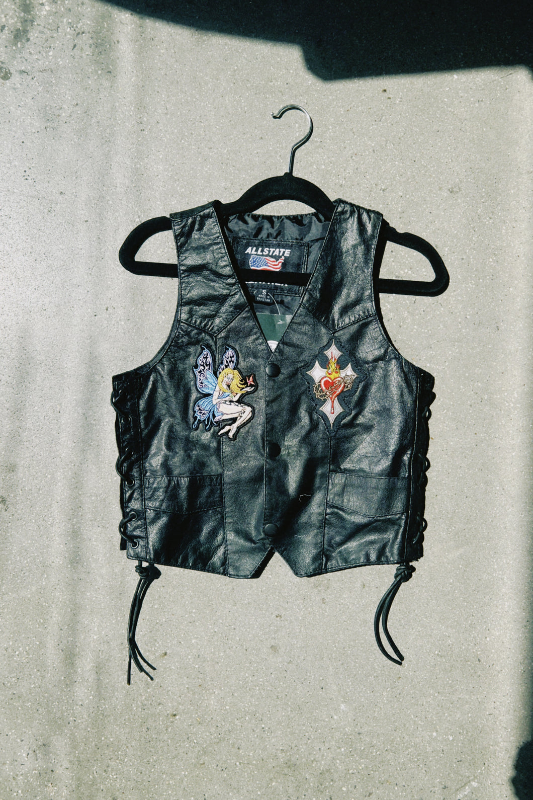 Kids Leather Patch Vest
