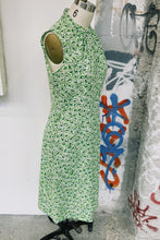 Load image into Gallery viewer, 60s Green Floral Dress
