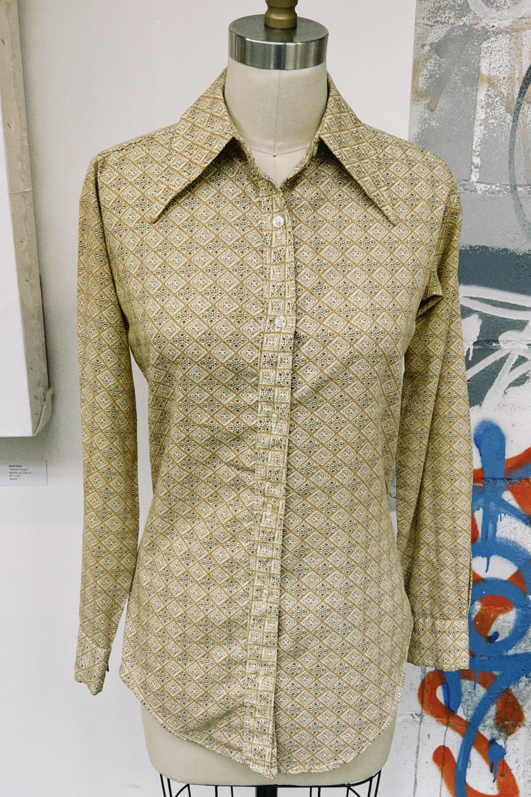 70s Square Print Shirt