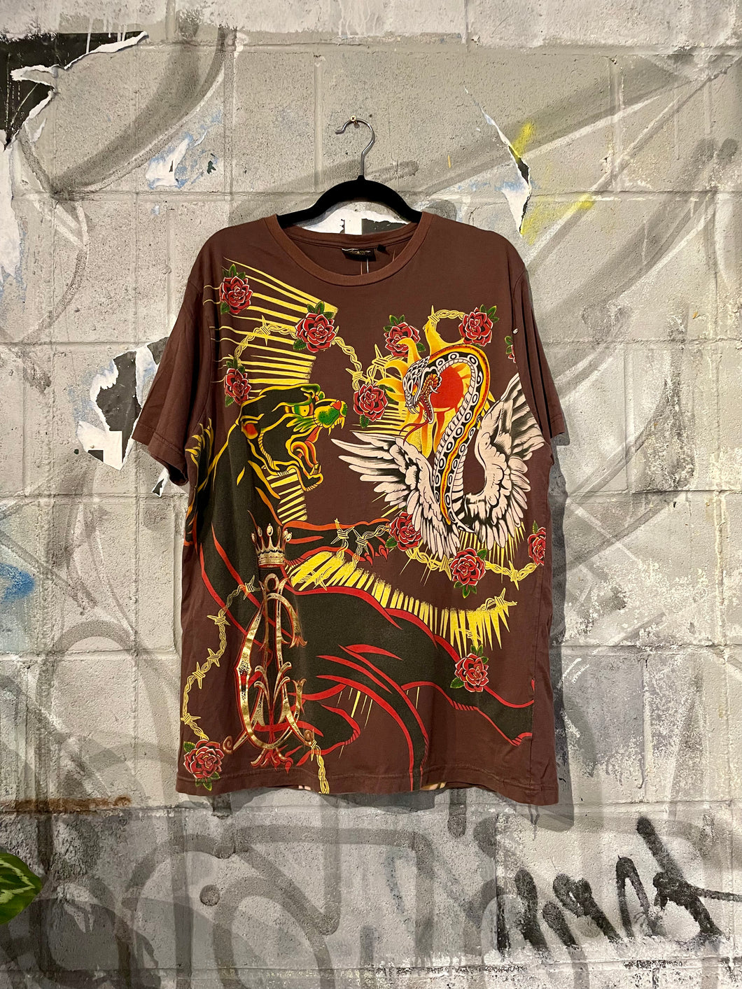 Y2K Christian Audigier Panther & Snake Tee