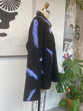 Load image into Gallery viewer, Hand Painted Lightning Bolt Suede Jacket
