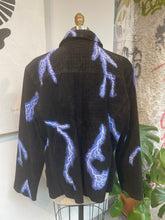 Load image into Gallery viewer, Hand Painted Lightning Bolt Suede Jacket
