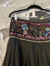 Load image into Gallery viewer, 90s/Y2K Beaded Embroidered Swing Skirt
