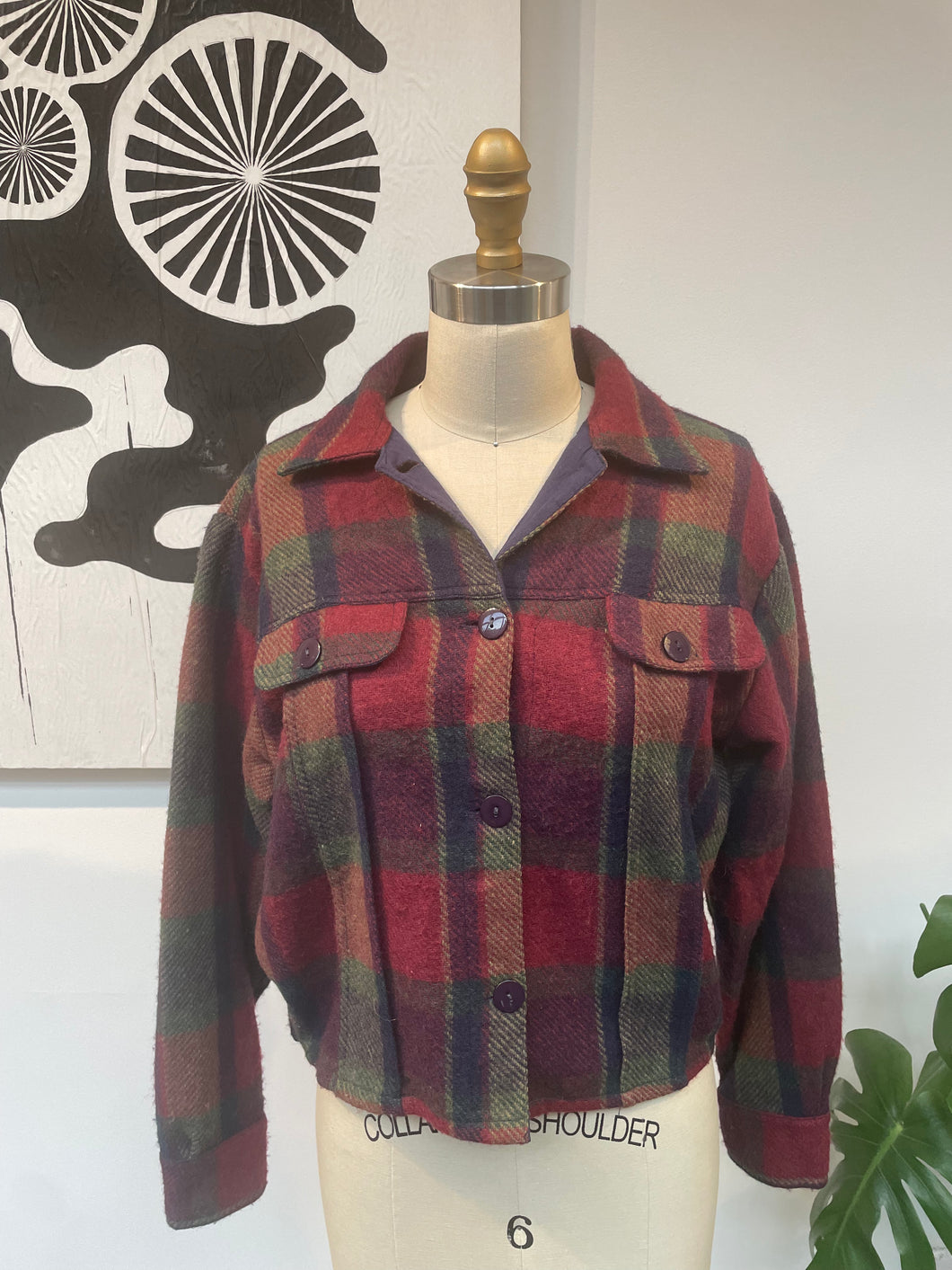 Vintage Wool Plaid Jacket