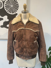 Load image into Gallery viewer, Vintage Fur Neck Canvas Bomber Jacket
