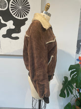 Load image into Gallery viewer, Vintage Fur Neck Canvas Bomber Jacket
