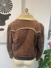 Load image into Gallery viewer, Vintage Fur Neck Canvas Bomber Jacket
