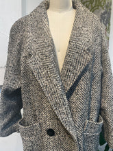 Load image into Gallery viewer, Heather Tweed Double Breasted Wool Coat
