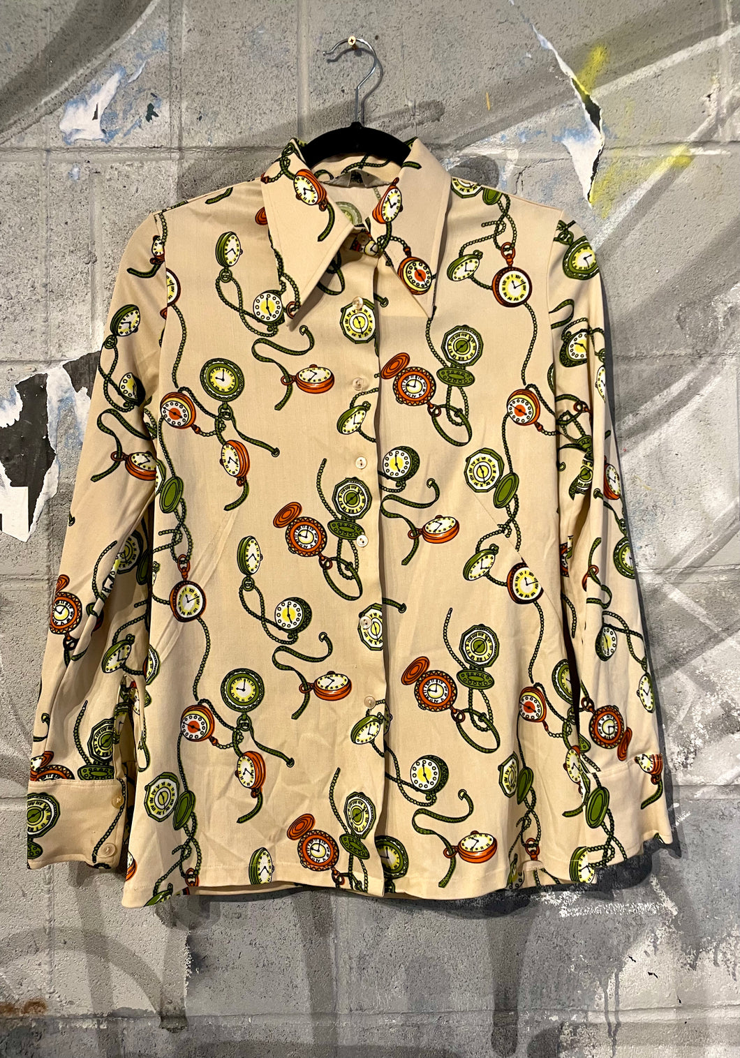 1970s Vintage Time Piece Button Down