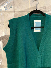 Load image into Gallery viewer, VIntage Teal Knit Wool Vest
