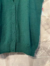 Load image into Gallery viewer, VIntage Teal Knit Wool Vest
