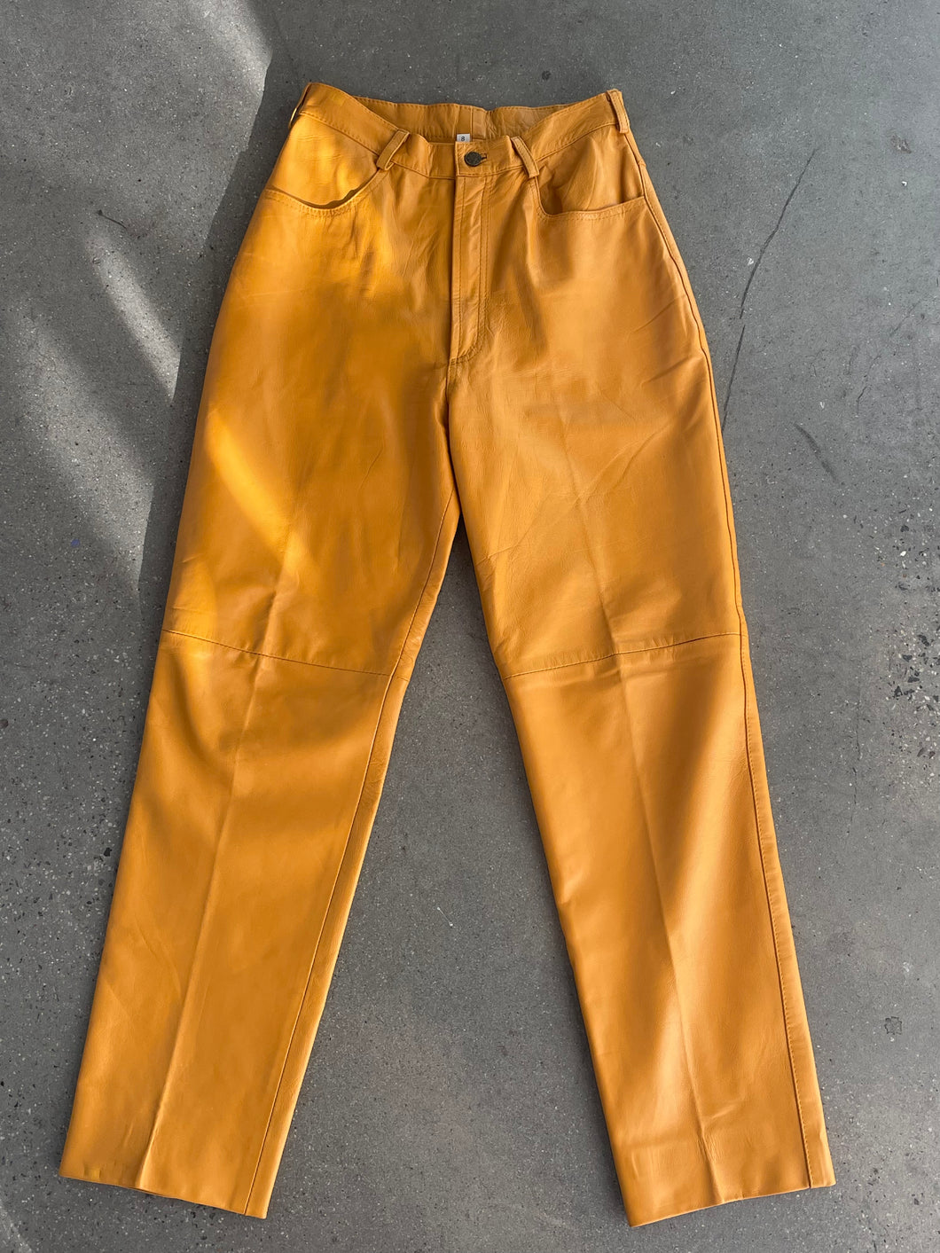 Mustard Leather Pants