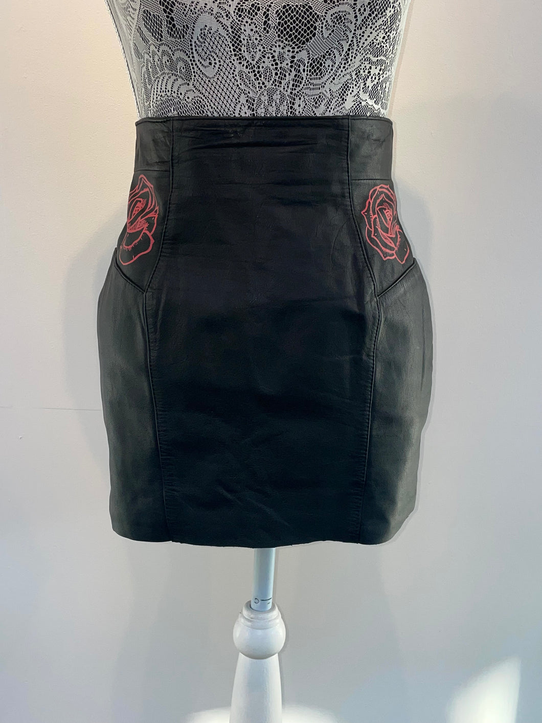 Upcycled Rose Mini Skirt