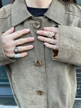 Load image into Gallery viewer, 3/4 Button Up Suede Jacket
