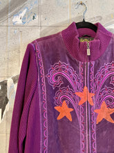 Load image into Gallery viewer, Sadbsh Purple Leather Jacket
