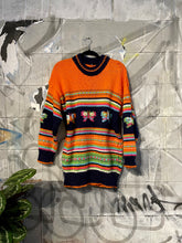 Load image into Gallery viewer, Y2K Orange &amp; Blue Butterfly Sweater
