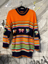 Load image into Gallery viewer, Y2K Orange &amp; Blue Butterfly Sweater
