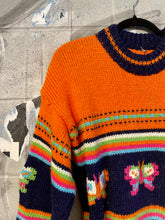 Load image into Gallery viewer, Y2K Orange &amp; Blue Butterfly Sweater
