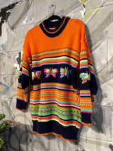 Load image into Gallery viewer, Y2K Orange &amp; Blue Butterfly Sweater
