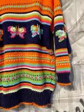 Load image into Gallery viewer, Y2K Orange &amp; Blue Butterfly Sweater
