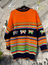 Load image into Gallery viewer, Y2K Orange &amp; Blue Butterfly Sweater
