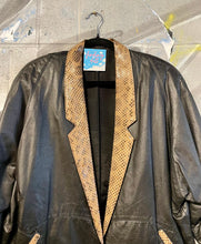 Load image into Gallery viewer, 1980s Snakeskin Leather Jacket
