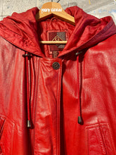 Load image into Gallery viewer, Vintage Red Leather Coat
