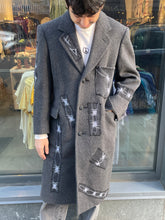 Load image into Gallery viewer, Up-Cycled Barded Wire Patch Cashmere Coat
