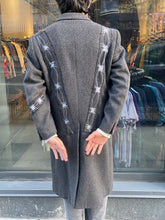 Load image into Gallery viewer, Up-Cycled Barded Wire Patch Cashmere Coat
