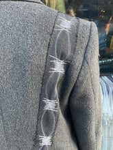 Load image into Gallery viewer, Up-Cycled Barded Wire Patch Cashmere Coat
