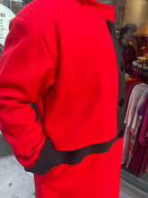 Load image into Gallery viewer, Red&amp;Black Wool Coat
