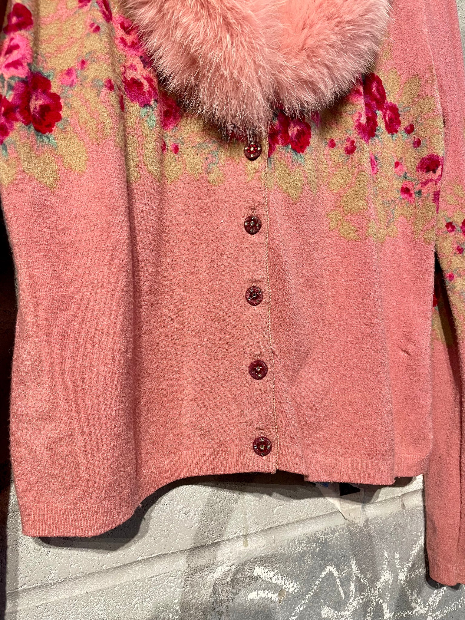 Y2K Blumarine Fur Trim Sweater – Everythings Fine Vintage Y2K Blumarine Fur Trim Sweater – Everythings Fine Vintage