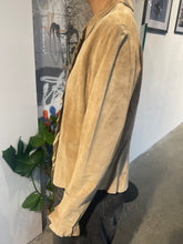 Load image into Gallery viewer, Suede Ruffle Front Button Blouse
