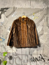 Load image into Gallery viewer, Vintage Striped Mink Coat
