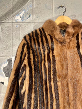 Load image into Gallery viewer, Vintage Striped Mink Coat
