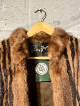 Load image into Gallery viewer, Vintage Striped Mink Coat
