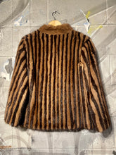 Load image into Gallery viewer, Vintage Striped Mink Coat
