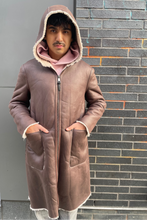 Load image into Gallery viewer, DKNY Leather Sherpa Lined Coat
