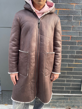 Load image into Gallery viewer, DKNY Leather Sherpa Lined Coat
