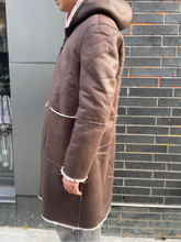 Load image into Gallery viewer, DKNY Leather Sherpa Lined Coat
