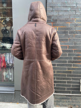 Load image into Gallery viewer, DKNY Leather Sherpa Lined Coat
