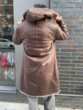 Load image into Gallery viewer, DKNY Leather Sherpa Lined Coat
