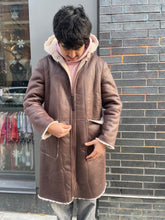 Load image into Gallery viewer, DKNY Leather Sherpa Lined Coat
