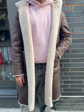 Load image into Gallery viewer, DKNY Leather Sherpa Lined Coat
