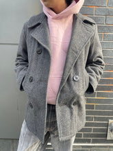 Load image into Gallery viewer, Charcoal Wool Pea Coat
