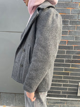 Load image into Gallery viewer, Charcoal Wool Pea Coat
