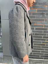 Load image into Gallery viewer, Charcoal Wool Pea Coat
